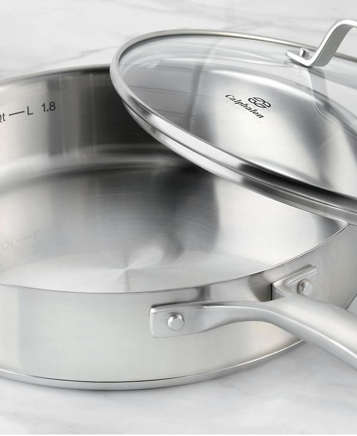 Calphalon Classic Stainless Steel 3 Qt. Covered Saute Pan Macy's