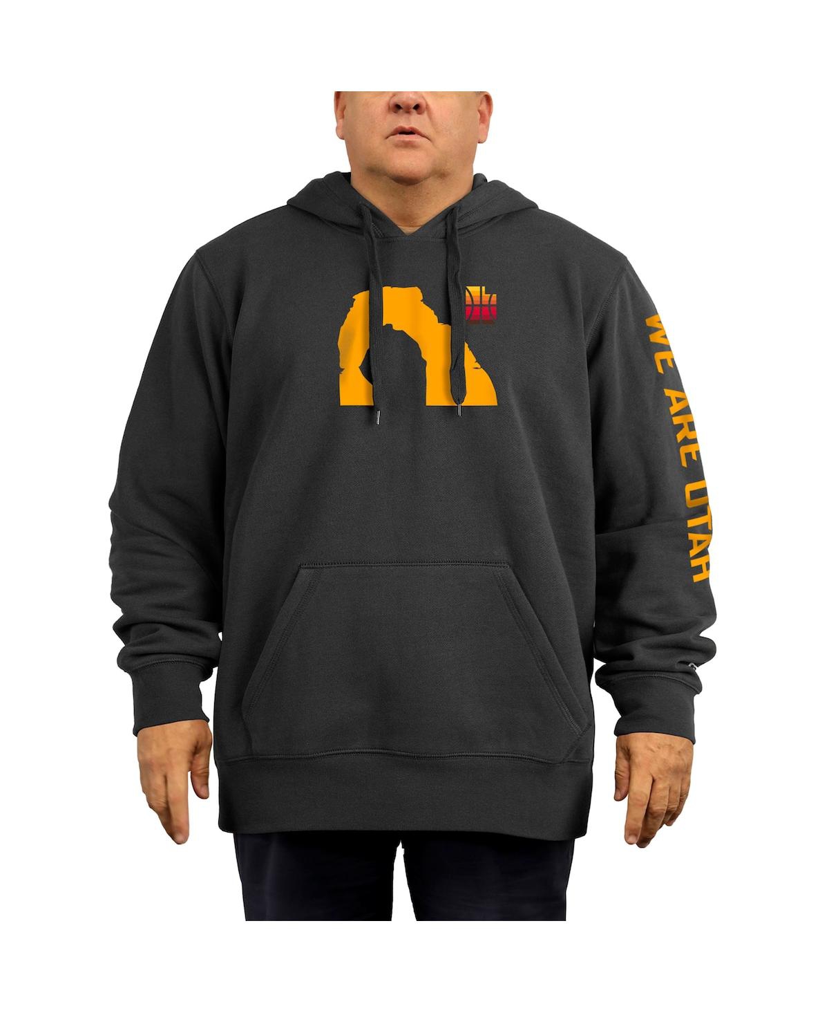 NEW ERA MEN'S NEW ERA BLACK UTAH JAZZ 2021/22 CITY EDITION BIG AND TALL PULLOVER HOODIE 