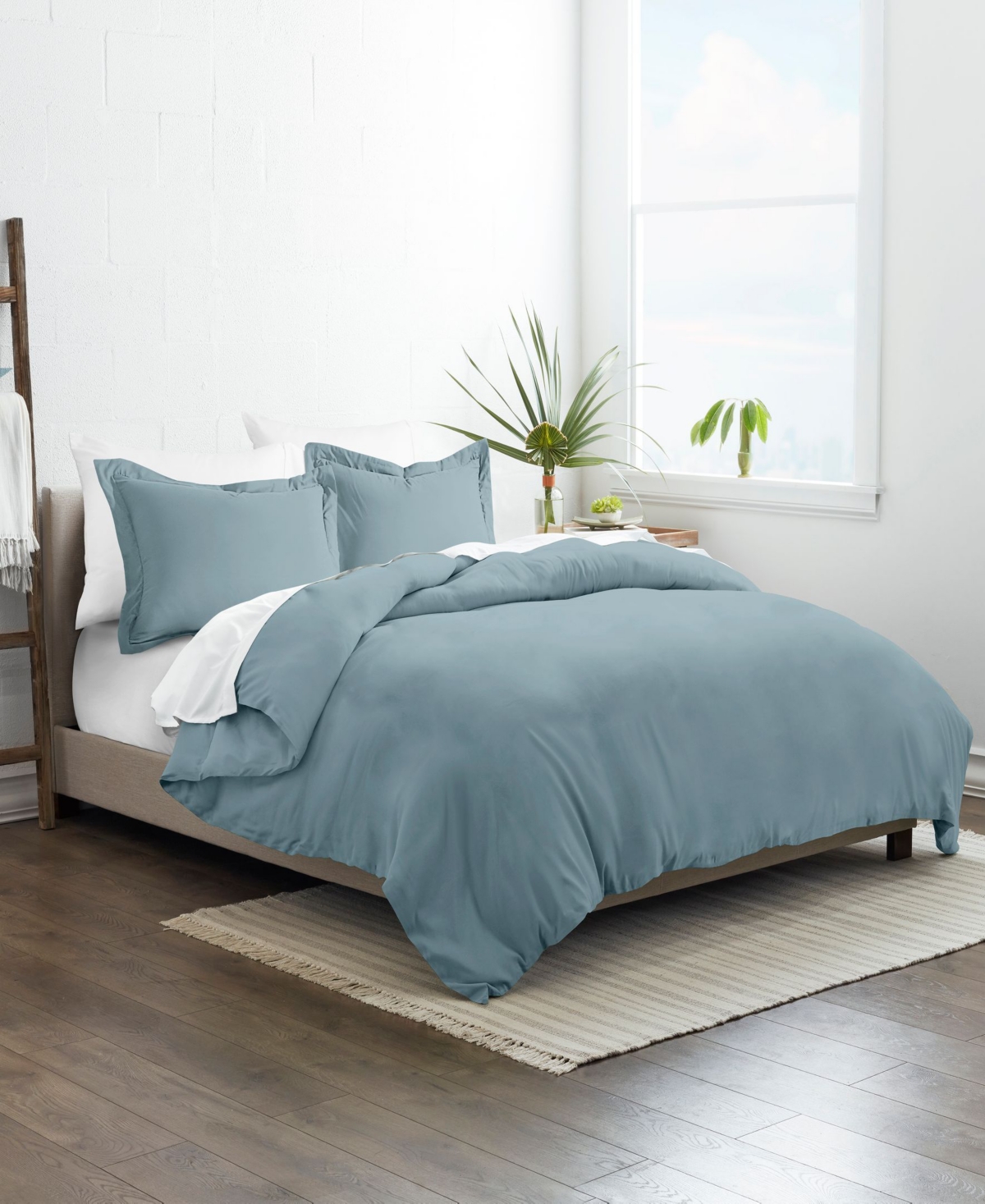 Ienjoy Home Double Brushed Solid Duvet Cover Set, Twin/twin Xl In Ocean