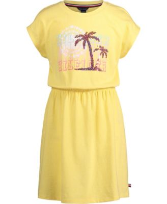 Big Girls Sequin Palm Tree Dress
