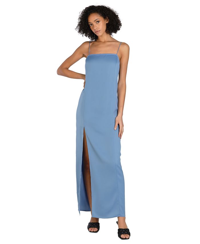 Bar III Nicole Williams English Side-Slit Maxi Dress, Created for