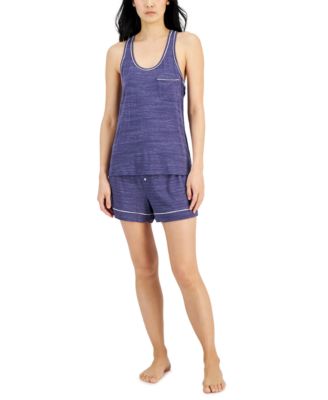 Alfani - Women's Printed Tank Top & Shorts Sleep Set