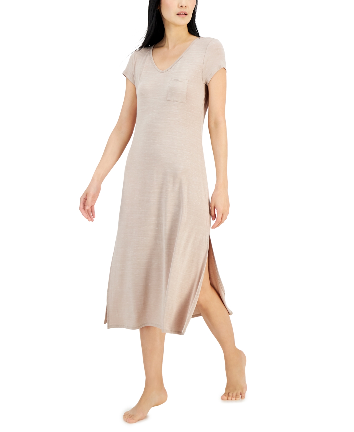 Alfani Printed Long T-Shirt Nightgown, Created for Macy's