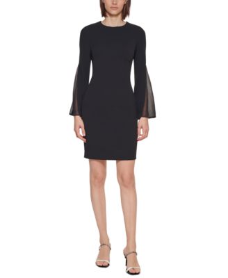 calvin klein long sleeve sheath dress