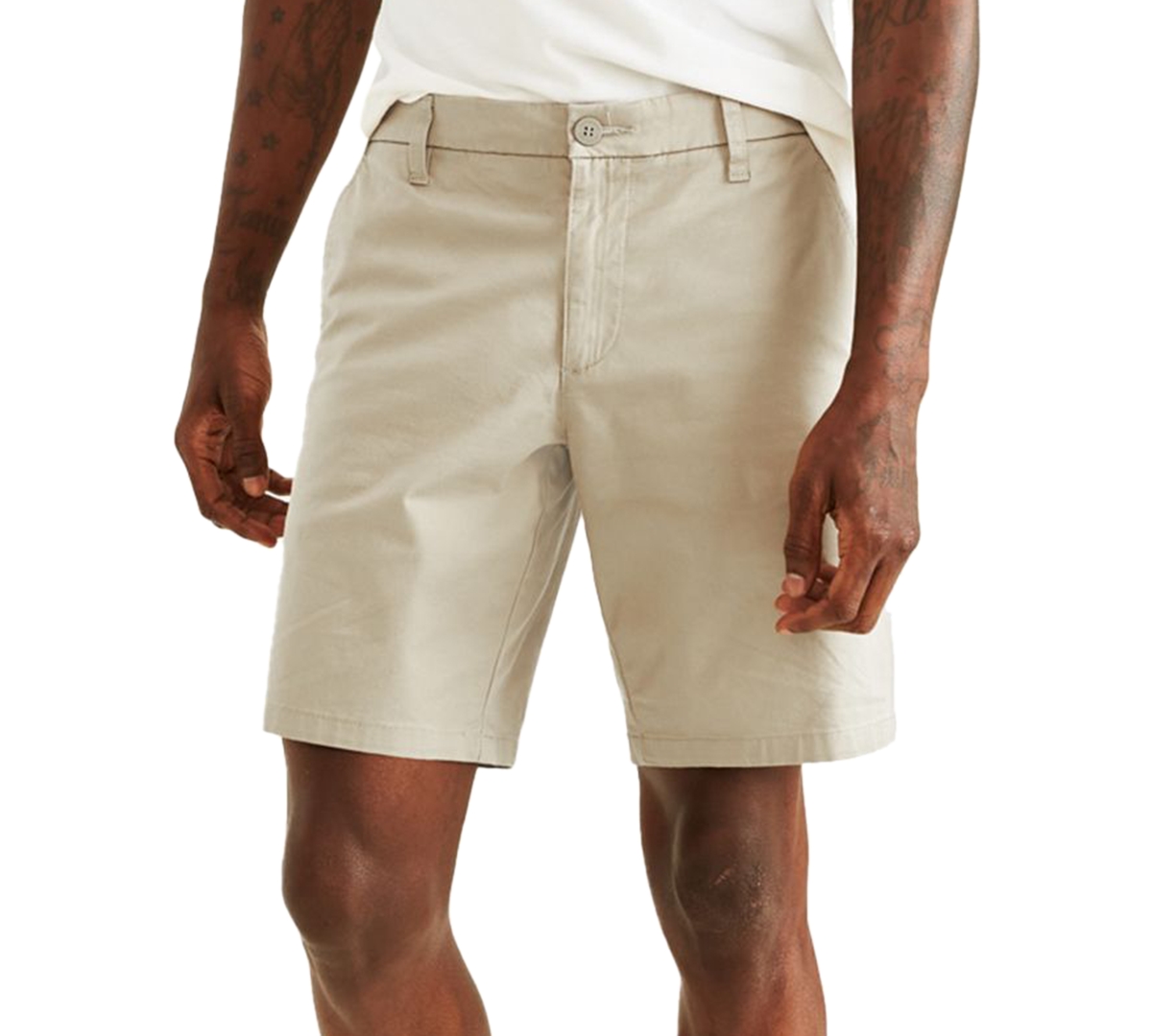 Dockers Men's Big & Tall Ultimate Supreme Flex Stretch Solid 9" Shorts In Porcelain Khaki