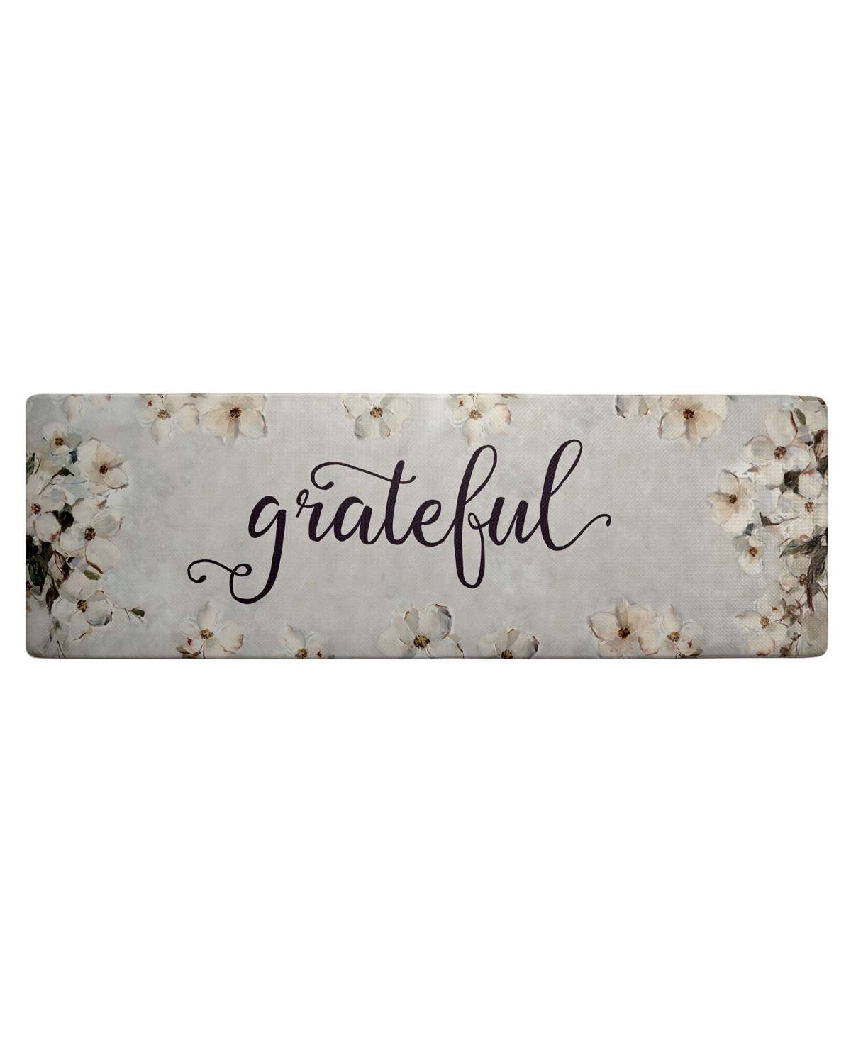 Global Rug Designs Closeout!  Cheerful Ways Grateful Floral 1'6" X 4'7" Runner Area Rug In Gray,cream