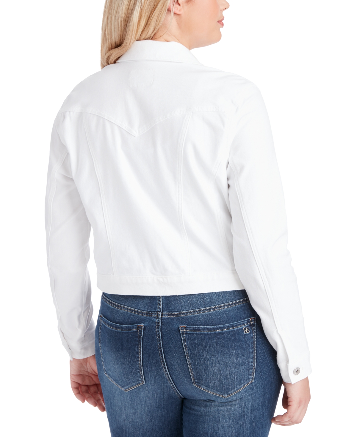 Jessica Simpson Trendy Plus Size Pixie Long Sleeve Denim Jacket