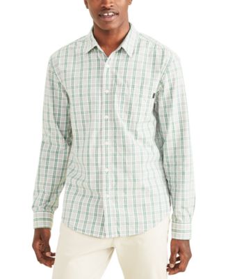Dockers - Men's Plaid Long-Sleeve Button-Up Shirt
