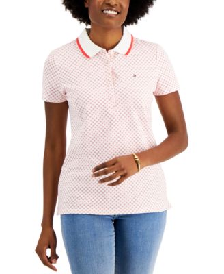 Tommy Hilfiger Daisy Dot Polo Top In 