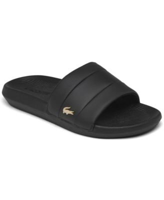 lacoste croco slides womens