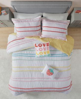 Intelligent Design Haisley Chenille Trim 4-Pc. Duvet Cover Set, Twin