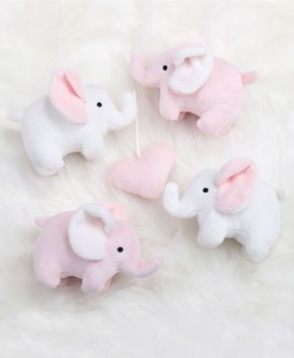 Baby Crib Mobile for Girls, Pink Elephant, Musical