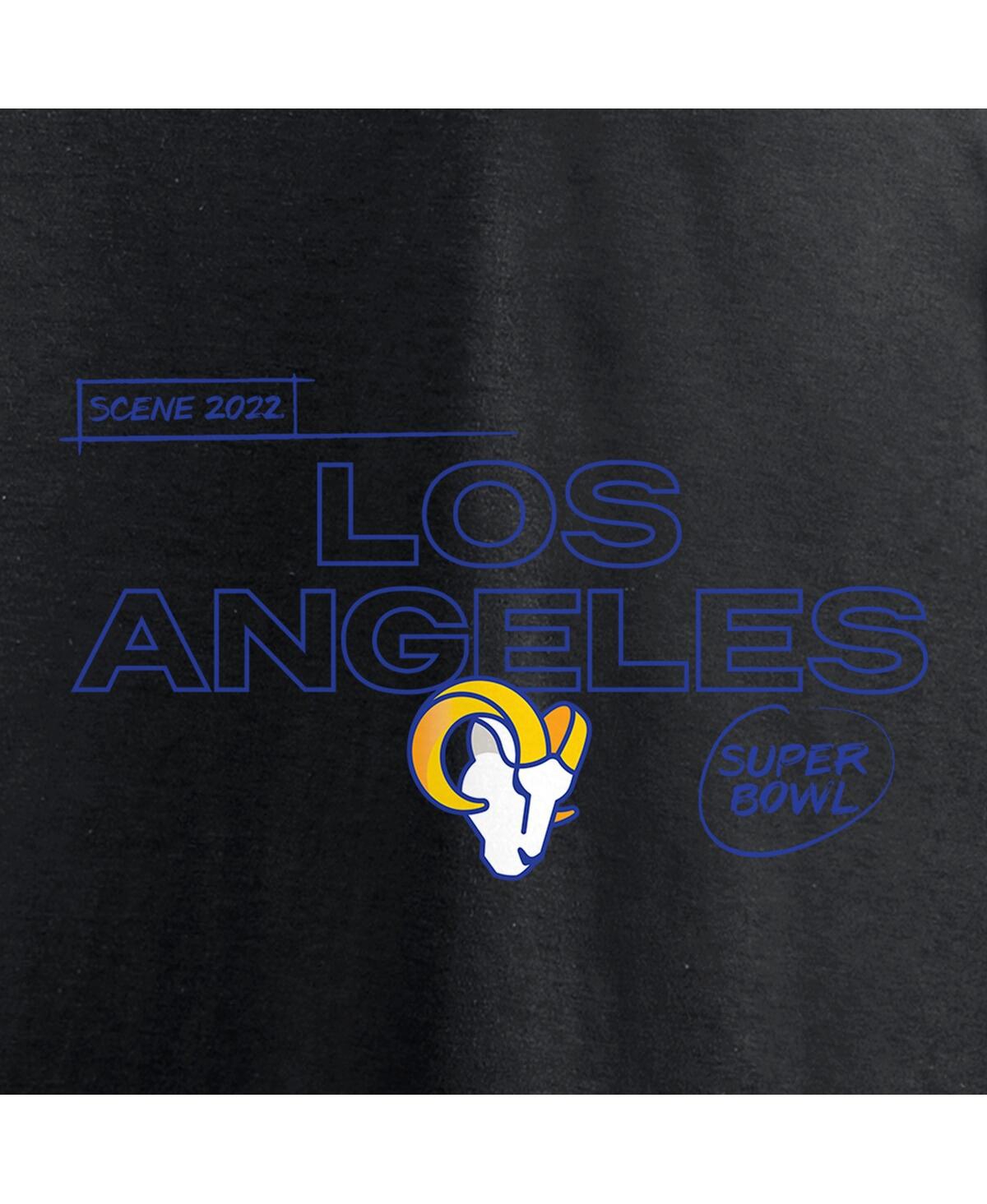Men'sLos Angeles Rams Super Bowl Lvi Bound Big and Tall Hollywood Action Long Sleeve T-shirt - Black