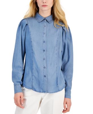 anne klein denim shirt