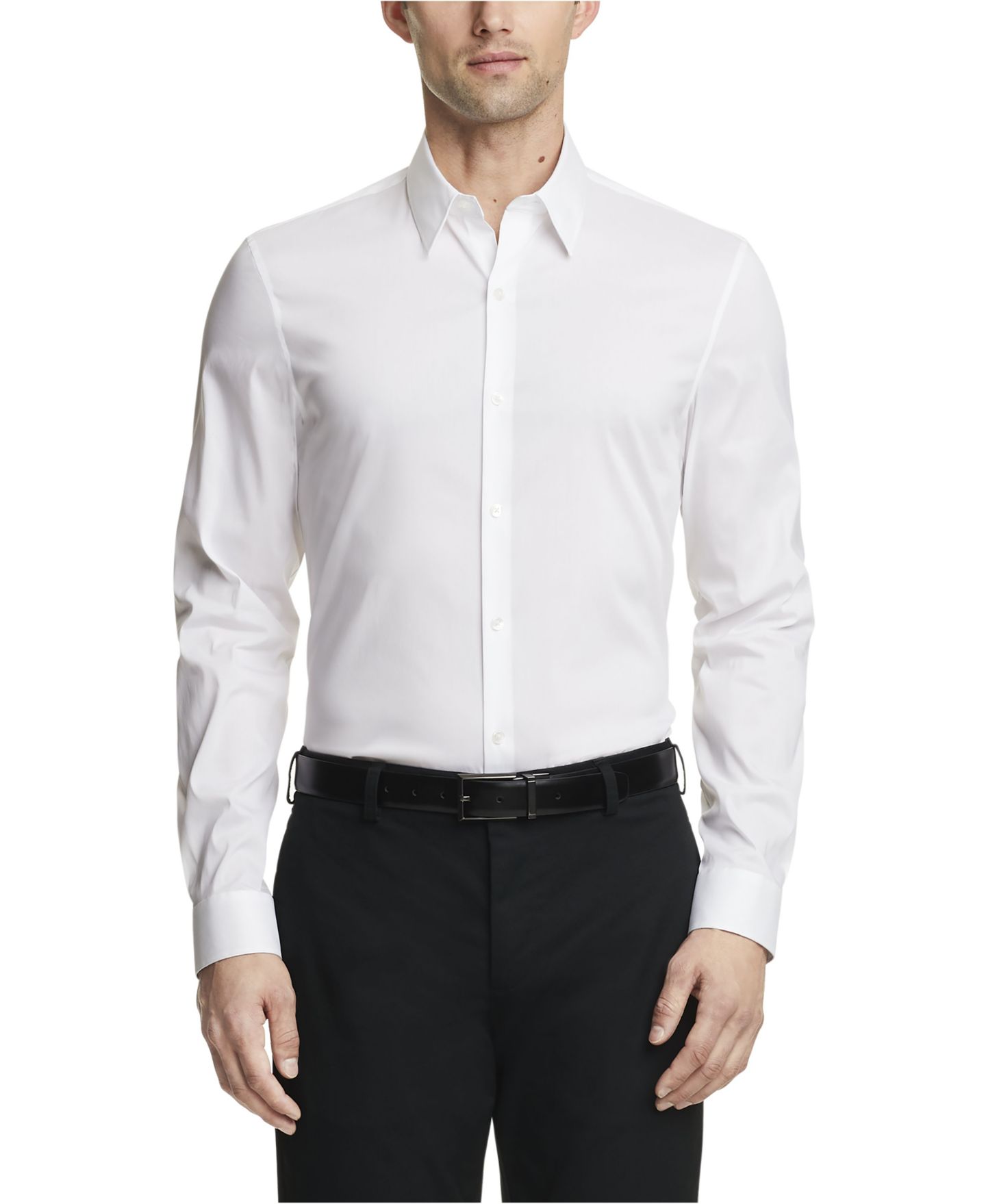Мужская рубашка Calvin Klein Extra Slim Fit со стрейчем, цвет: Белый — фото 1