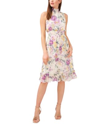 MSK - Printed Sleeveless Midi Dress