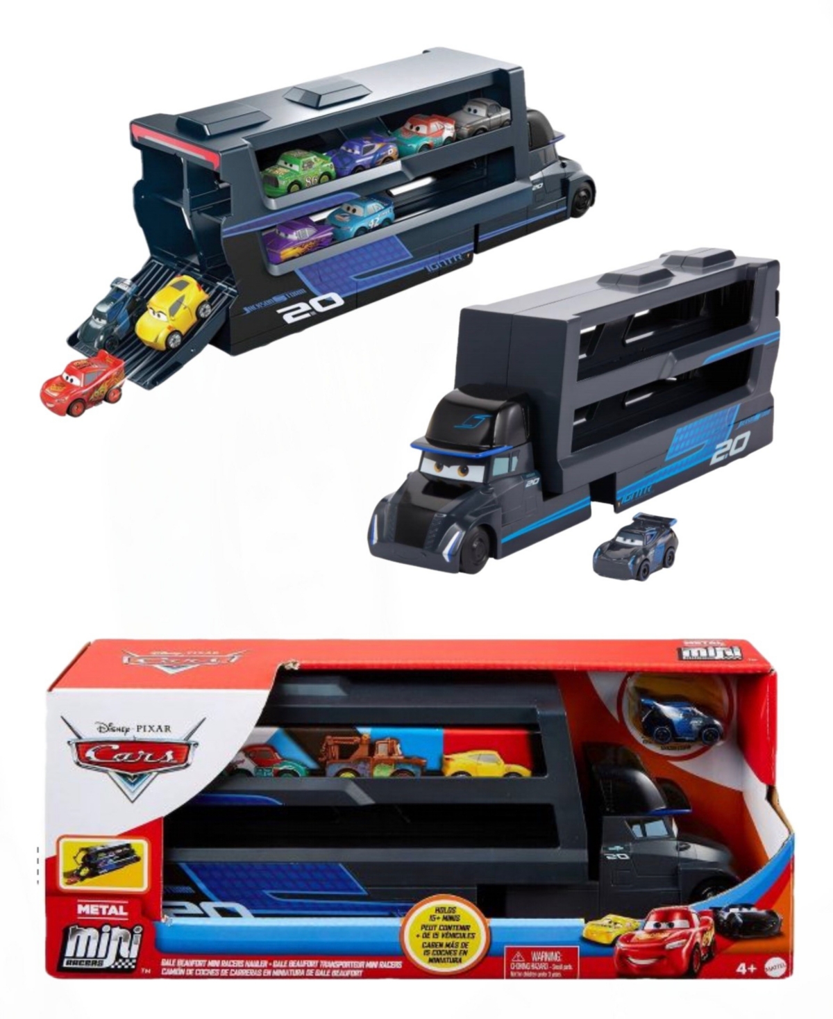 Disney Pixar Gale Race Car and Transport Big Rig Play Set, 2 Pieces