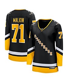 Women's Branded Evgeni Malkin Black Pittsburgh Penguins 2021/22 Alternate Premier Breakaway Player Jersey