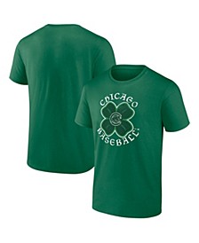 Men's Branded Kelly Green Chicago Cubs Celtic Clover T-shirt