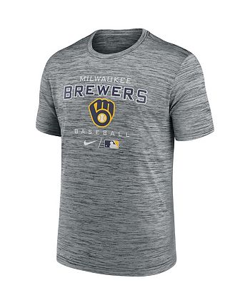 Nike Men's Milwaukee Brewers Navy Authentic Collection Velocity T