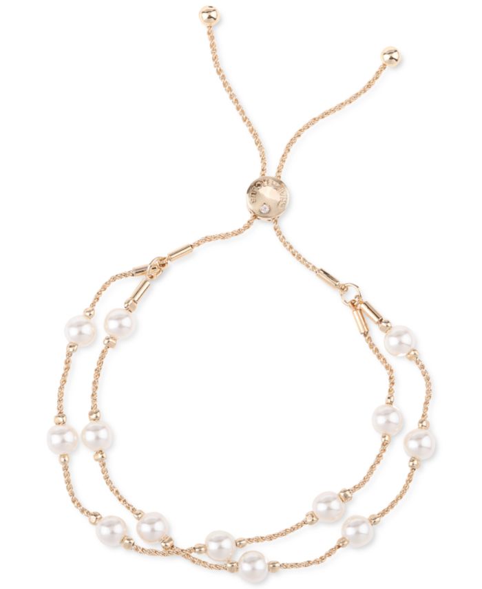 Charter Club Imitation Pearl Double-Row Slider Bracelet