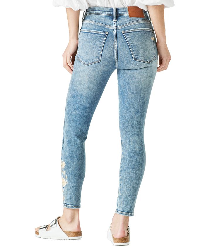 Lucky Brand Women's Bridgette High Rise Slim Fit Distressed Skinny Jeans