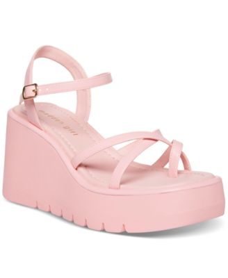pink platform sandals