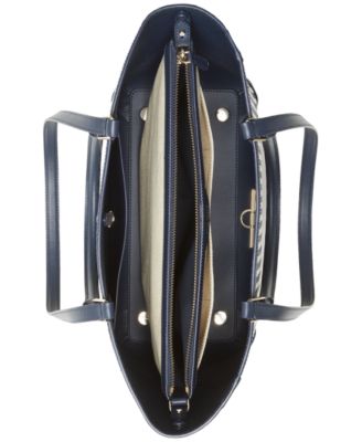 kate spade new york Buddie Striped Straw Small Tote