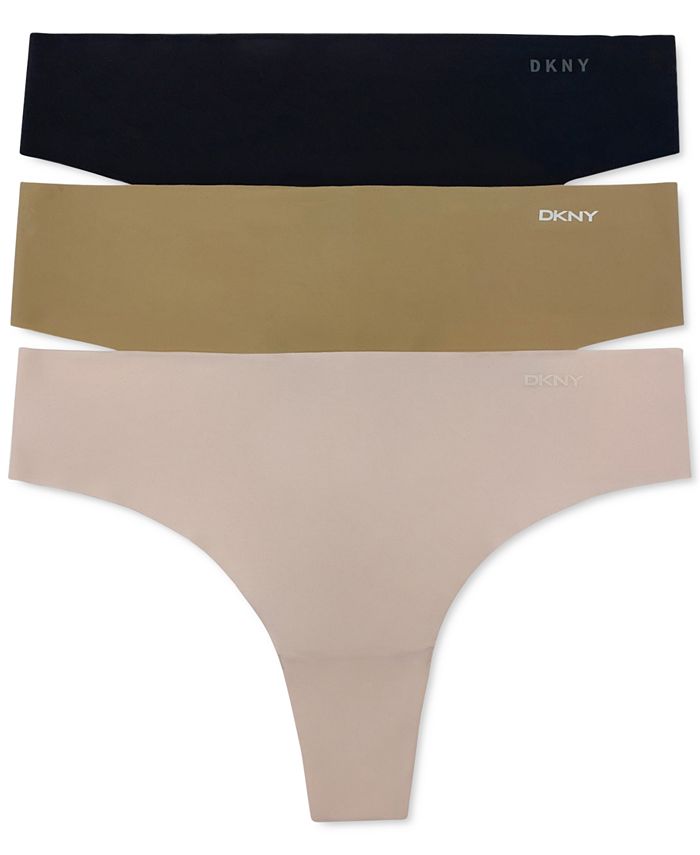 DKNY Women's 3-Pk. Litewear Cut Anywear Thong Underwear DK5026BP3 - Macy's