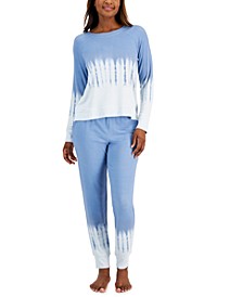 Super-Soft Printed Long-Sleeve Crew & Jogger Pants Set, Created For Macy's 