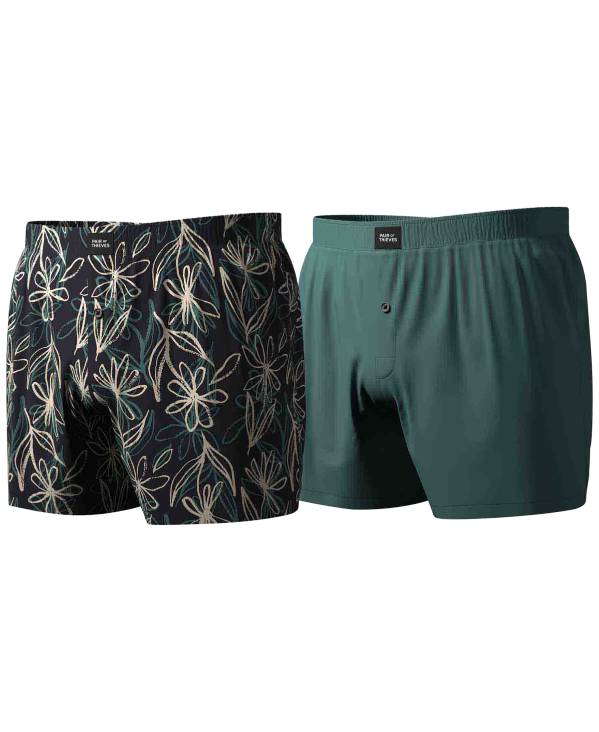 Pair Of Thieves Men's 2-pk. Woven Boxers In Spruce