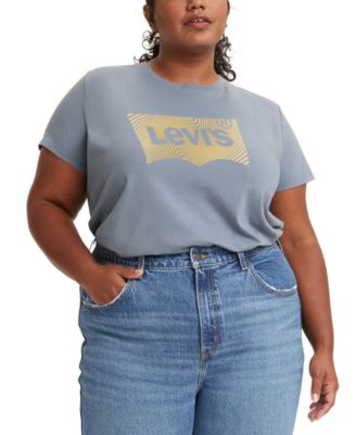 levi plus size denim shirt