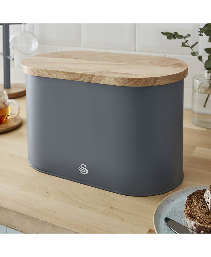 Salton Nordic Bread Bin with Cutting Board Lid Macy's