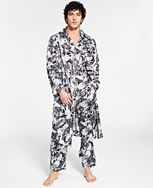 Men's Satin Pajamas & Robe Set, Created for Macy's