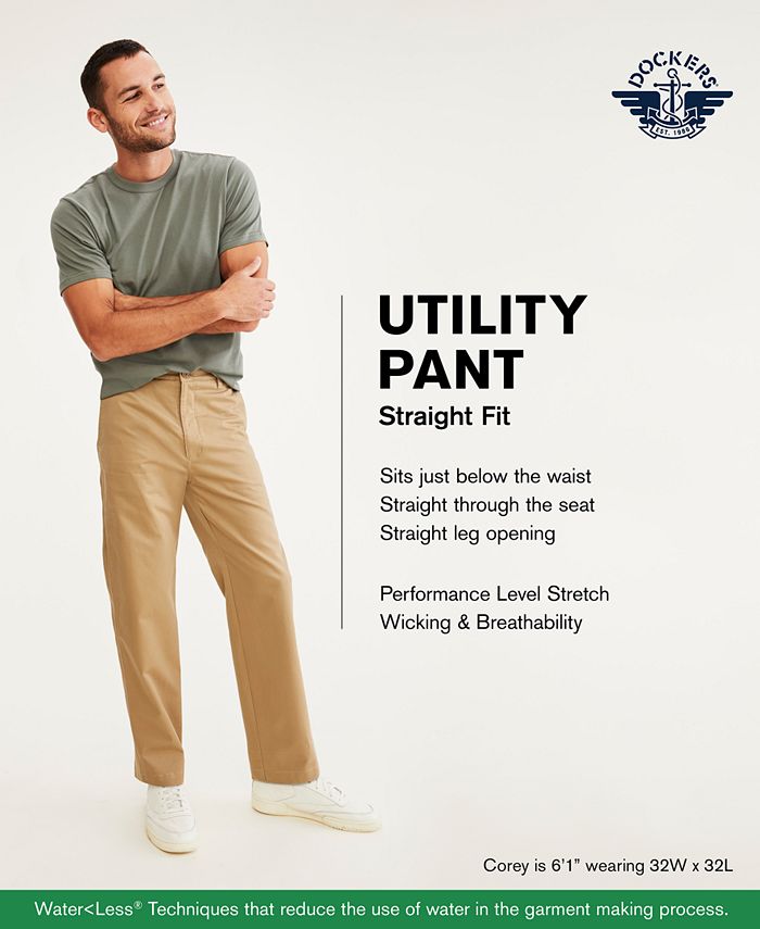 Dockers Men's Straight-Fit Smart 360 Tech Stretch Utility Pants - Macy's