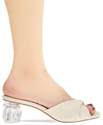 BCBGeneration Women's Mebba Heeled Sandal - Black Mule With Lucite Ball Heel & Padded Footbed - View #3