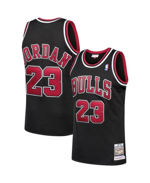 Мужской топ Mitchell & Ness Michael Jordan Chicago Bulls 1997-98 Hardwood Classics Authentic Player Jersey, цвет: Чёрный
