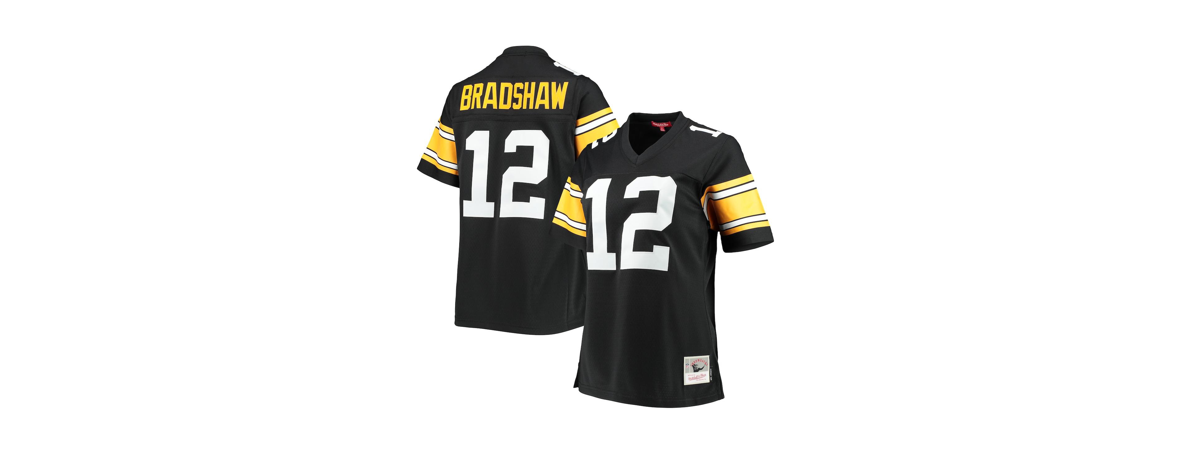 Women's Mitchell & Ness Terry Bradshaw Black Pittsburgh Steelers Legacy Replica Player Jersey