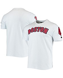 Men's White Boston Red Sox Team Logo T-shirt