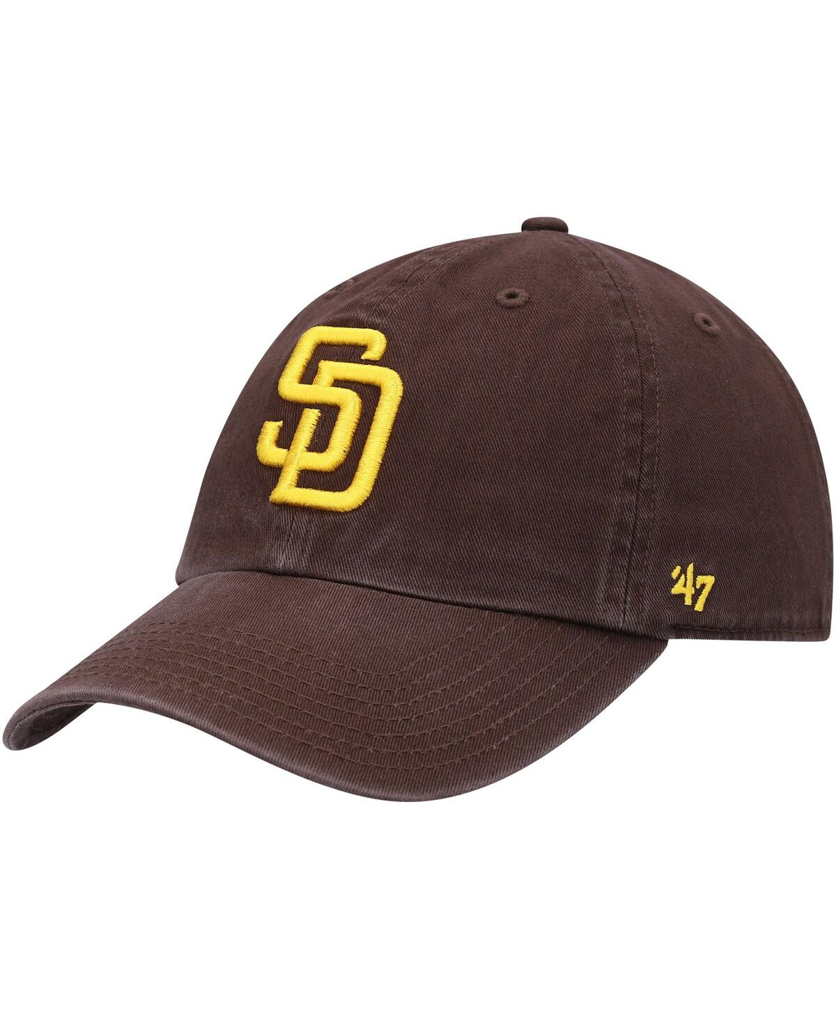 Shop 47 Brand Big Boys And Girls ' Brown San Diego Padres Team Logo Clean Up Adjustable Hat
