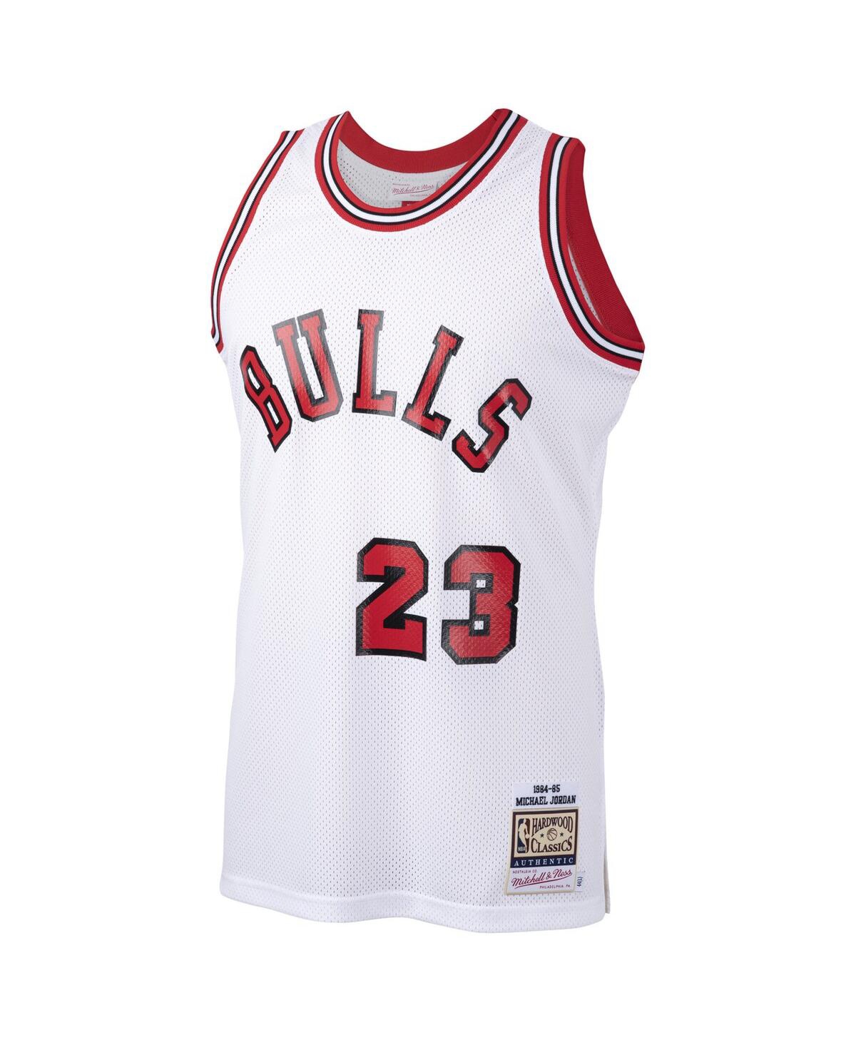 Men's Mitchell & Ness Michael JordanChicago Bulls 1984-85 Hardwood Classics Rookie Authentic Jersey - White