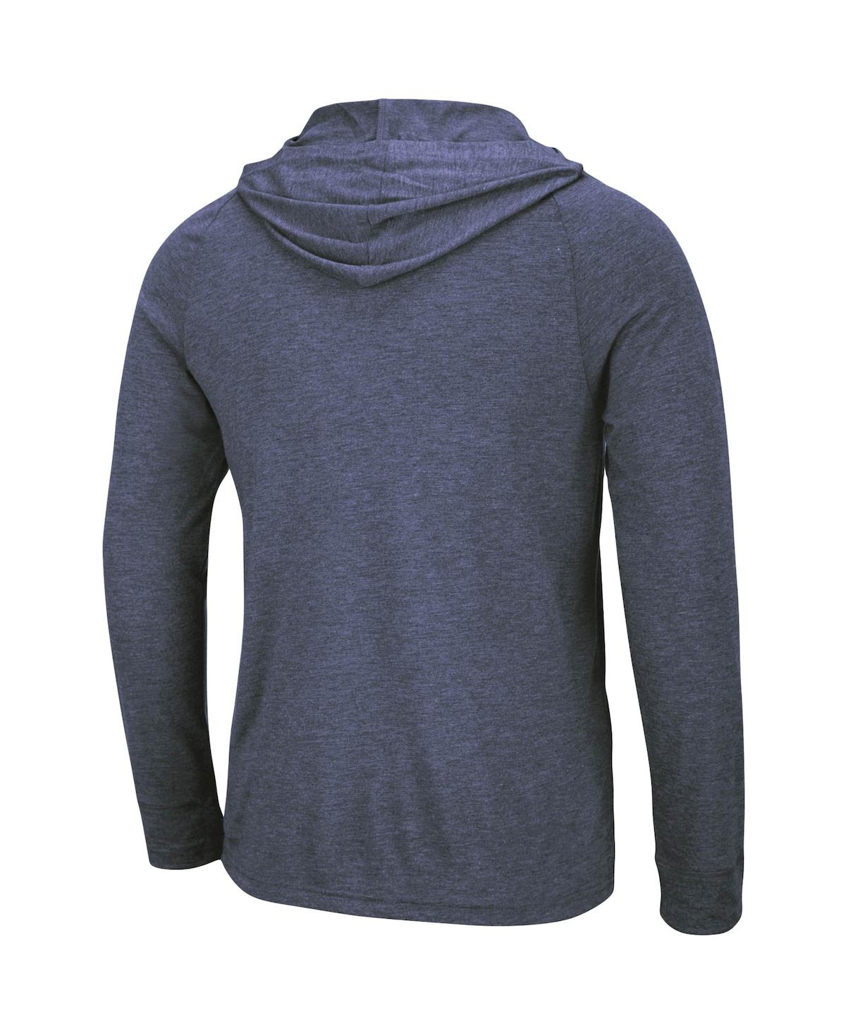 Men's ColosseumWest Virginia Mountaineers Big and Tall Wingman Raglan Hoodie T-shirt - Heathered Navy