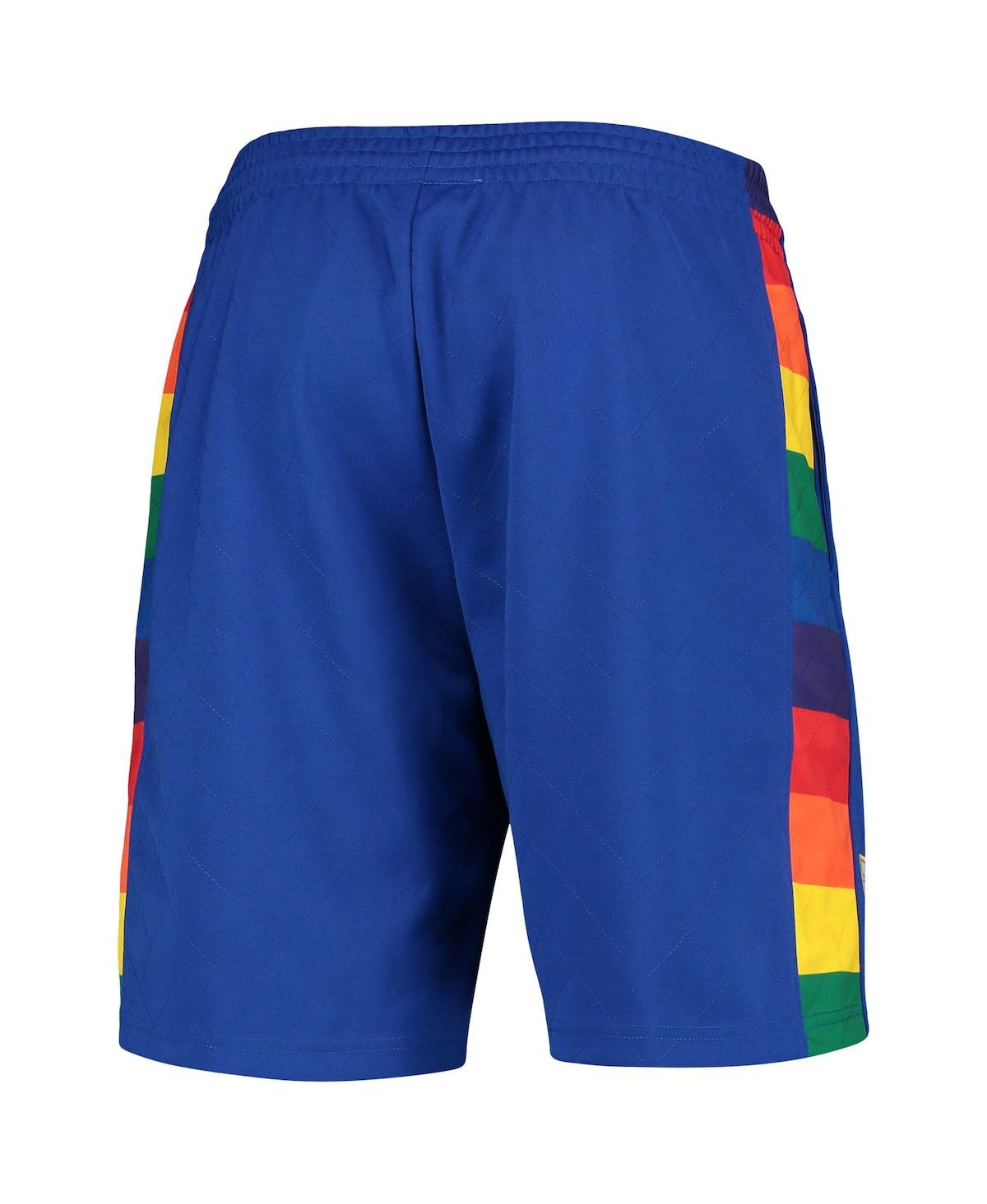 Men's Mitchell & NessDenver Nuggets 1991 Hardwood Classics 75th Anniversary Swingman Shorts - Blue