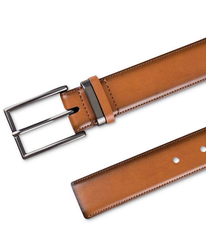 Alfani Mens Feathe Edge Belt Brown Size 32