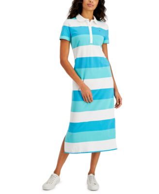 tommy hilfiger striped midi dress