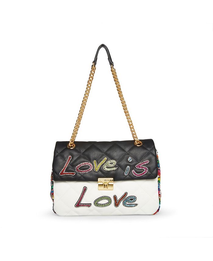 Betsey Johnson Women's Love Is Love Shoulder Bag - Macy's
