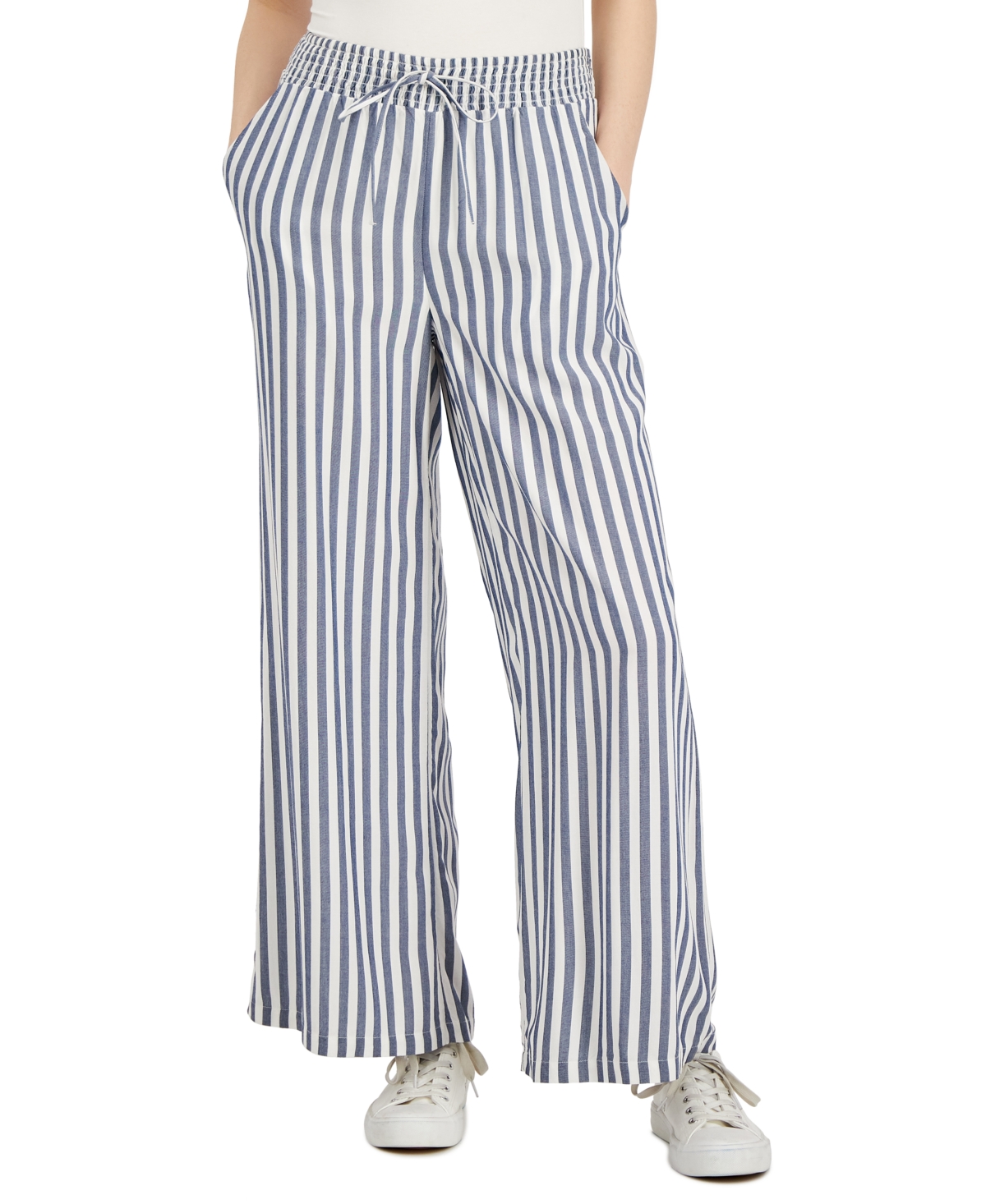 Style & Co Women's Striped Wide-leg Pull-on Pants, Created For Macy's ...