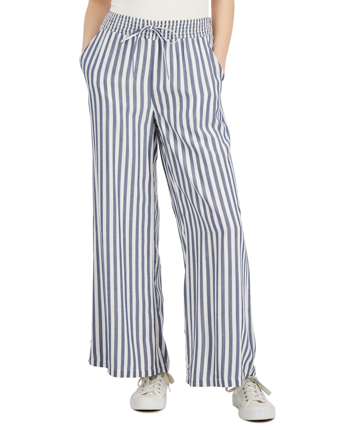 Style & Co Women's Striped Wideleg Pullon Pants, Created For Macy's