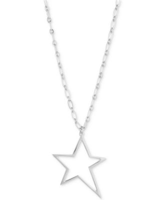 Photo 1 of Karl Lagerfeld Paris Silver-Tone Open Star 32" Long Pendant Necklace