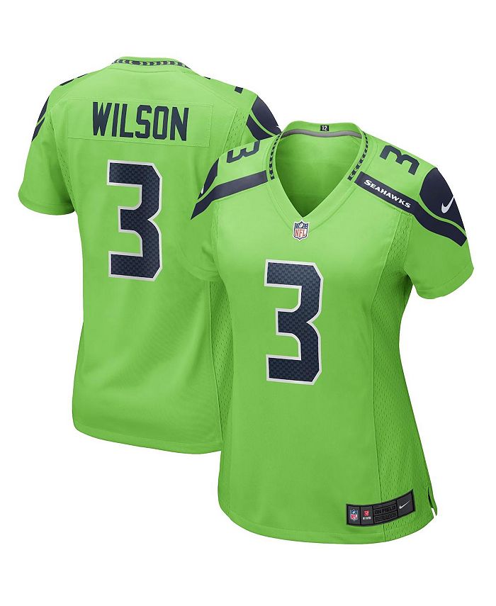 Nike Women s Russell Wilson Neon Green Seattle Seahawks Alternate